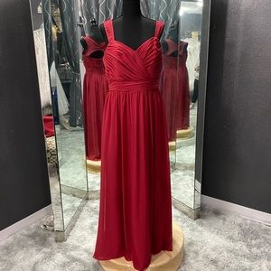 Alfred Angelo 7364 L Claret Red Color Bridesmaid Gown
